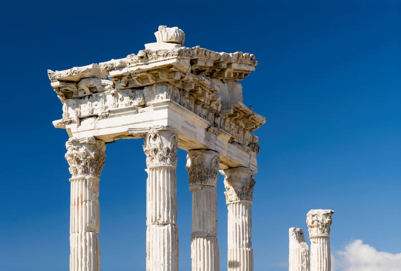 Antiker Tempel in Pergamon