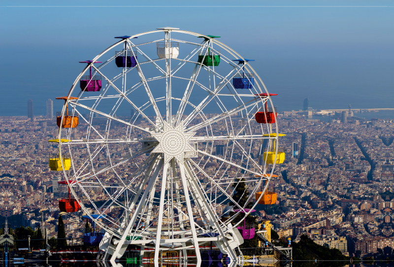 Barcelona mit Riesenrad