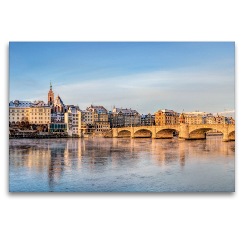 Mittlere Brücke Basel im Winter