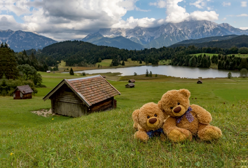 Travelling Teddy am Geroldsee