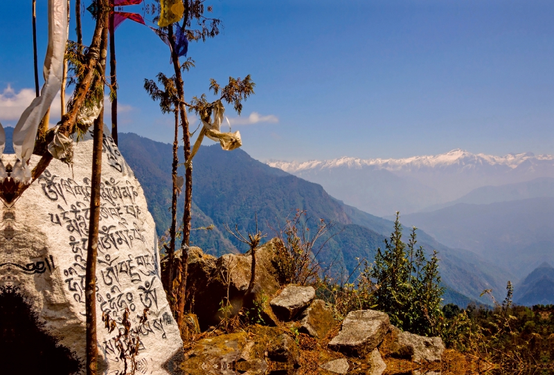 Aussicht über das Arun Tal