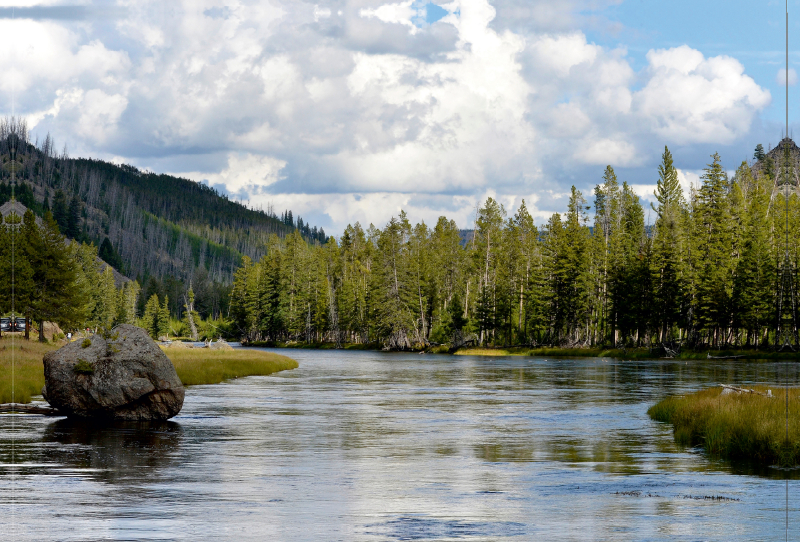 Flusslandschaft im Yellowstone