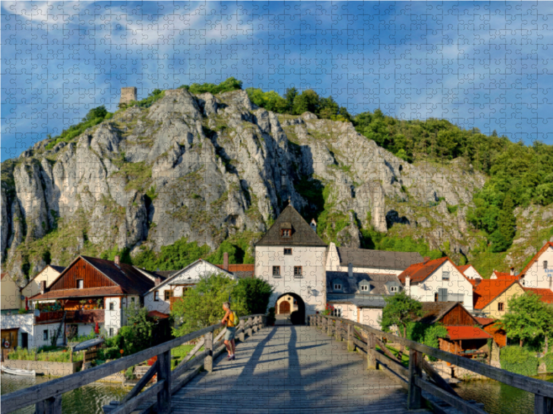 Holzbrücke von Essing im Altmühltal