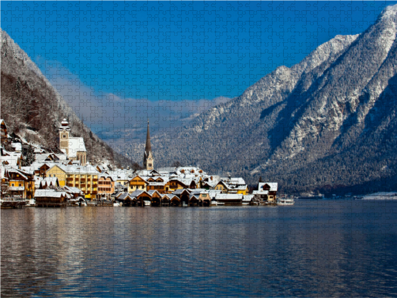 Hallstatt und Hallstättersee im Winter