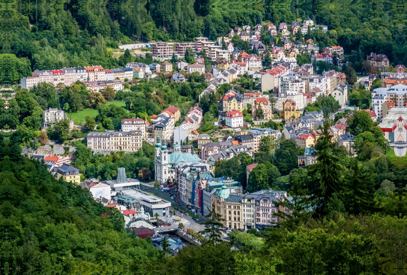 KARLSBAD Aussicht vom Dianaturm