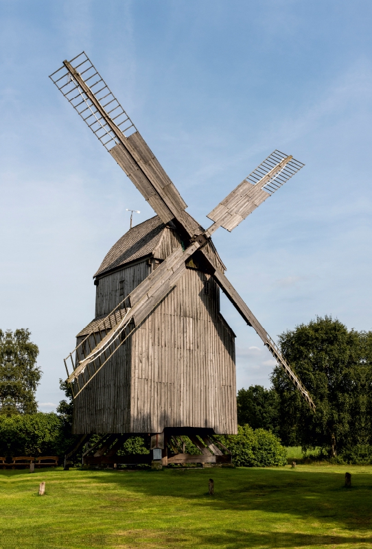 Bockwindmühle, Windmühle, Wehe