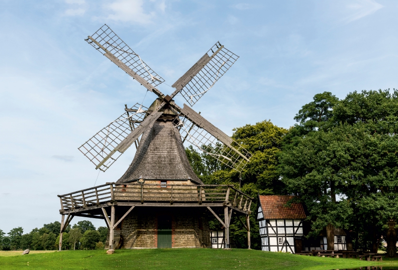 Kolthoffsche Mühle, Galerie-Holländer, Windmühle, Levern