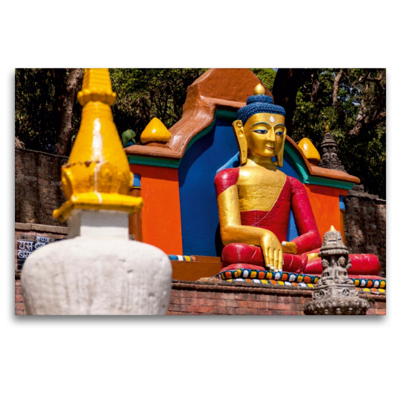 Am Swoyambhunath-Tempel (Affen-Tempel) in Kathmandu