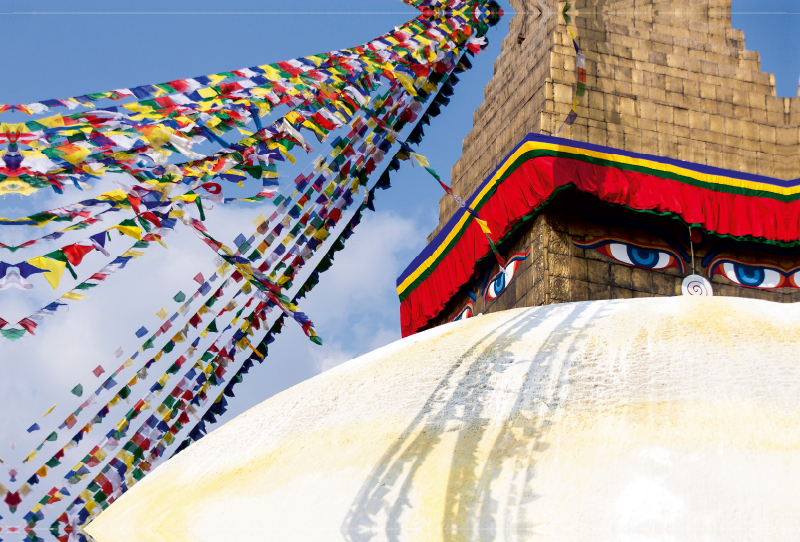 Das Weltkulturerbe Bodnath (Boudha) in Kathmandu