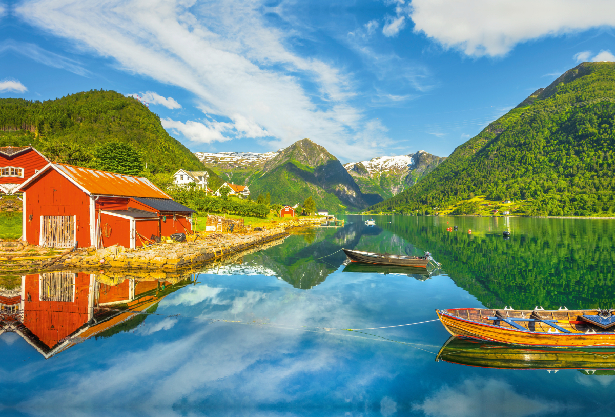 Der Sognefjord bei Balestrand, Norwegen