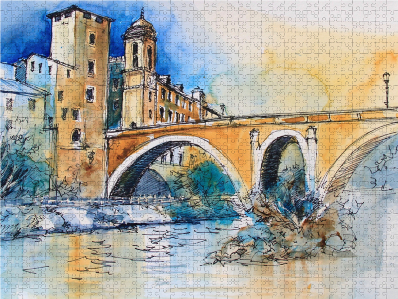 Brücke in Trastevere, Rom, Italien