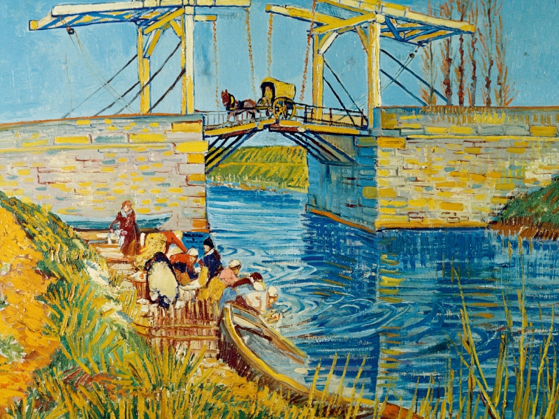 Vincent van Gogh. Zugbrücke in Arles (Le Pont de Langlois), 1888