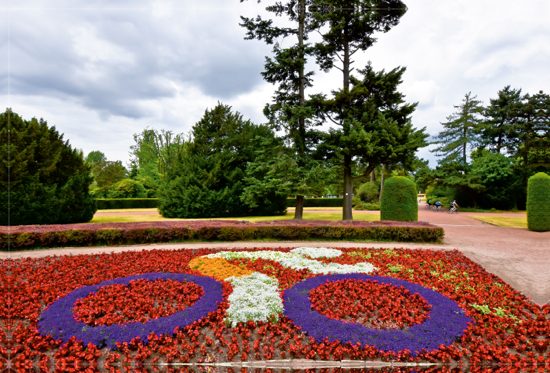 Blumenarrangement im Nordpark zum Grand Départ