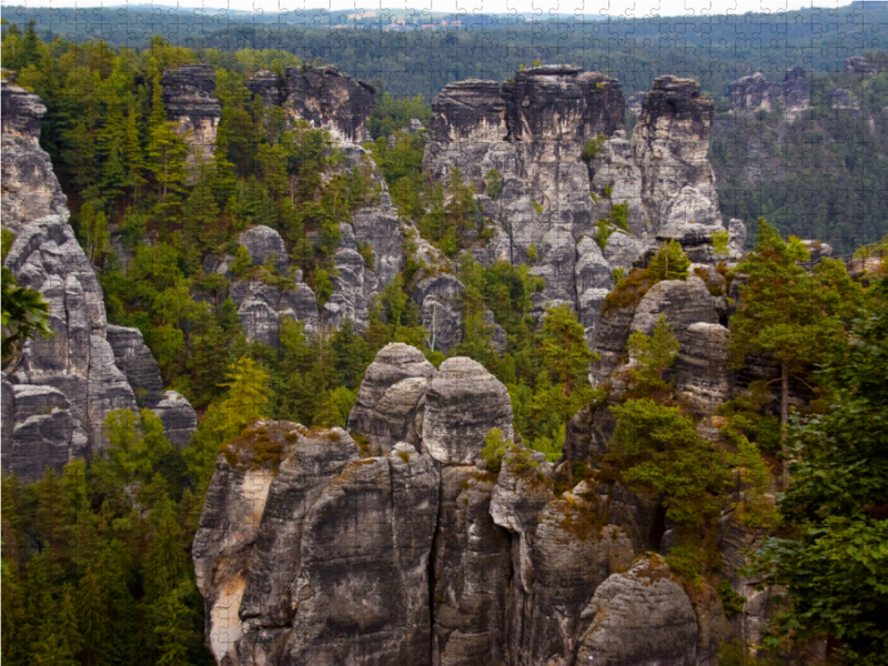 Blick über das Elbsandsteingebirge