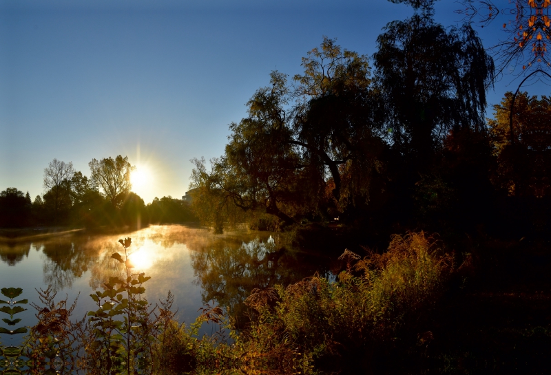 Herbstliche Morgenstimmung am See