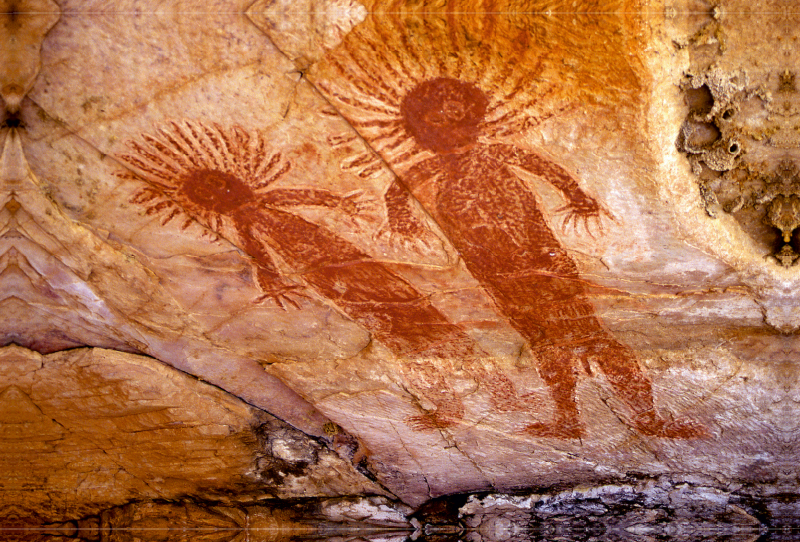 Felsmalerei 'Gangi Nganam' im Keep River Nationalpark (Northern Territory)