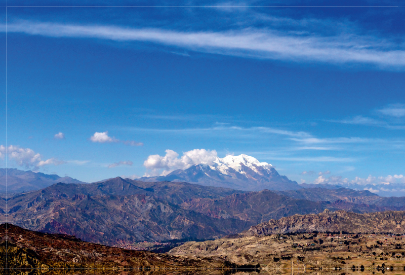 Illimani in den Anden (6.439 m), Boliviens zweithöchster Berg