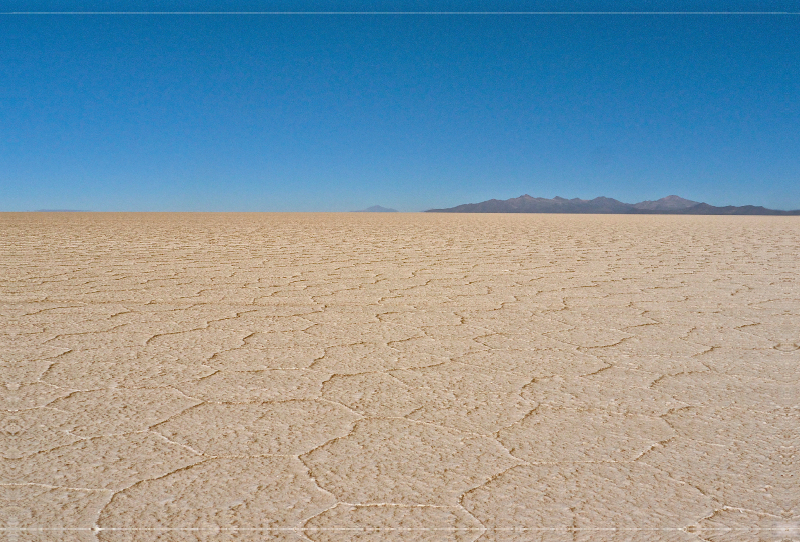 Salar de Uyuni (10.582 qkm), größter Salzsee der Erde