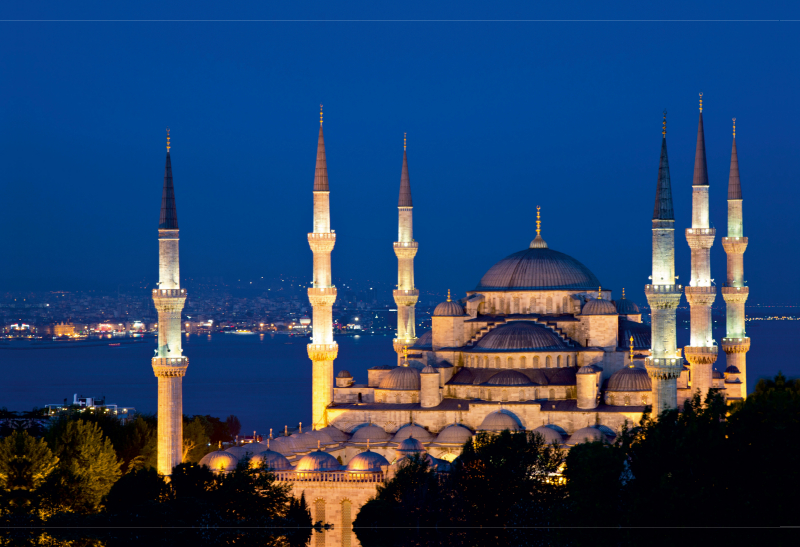 Sultan-Ahmed-Moschee zur blauen Stunde