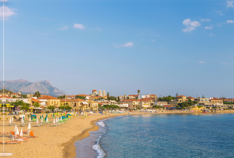 Ferienidylle am Strand von Stoupa