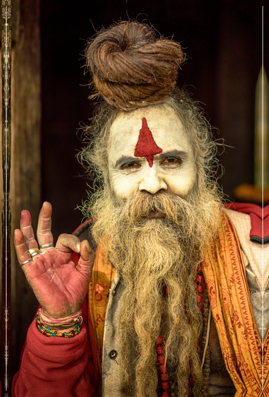 Der heilige Sadhu vom Pashupatinath Tempel