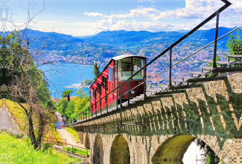 Standseilbahn auf den Monte Brè