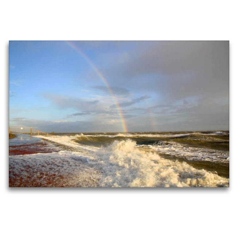 Sturmflut mit Regenbogen