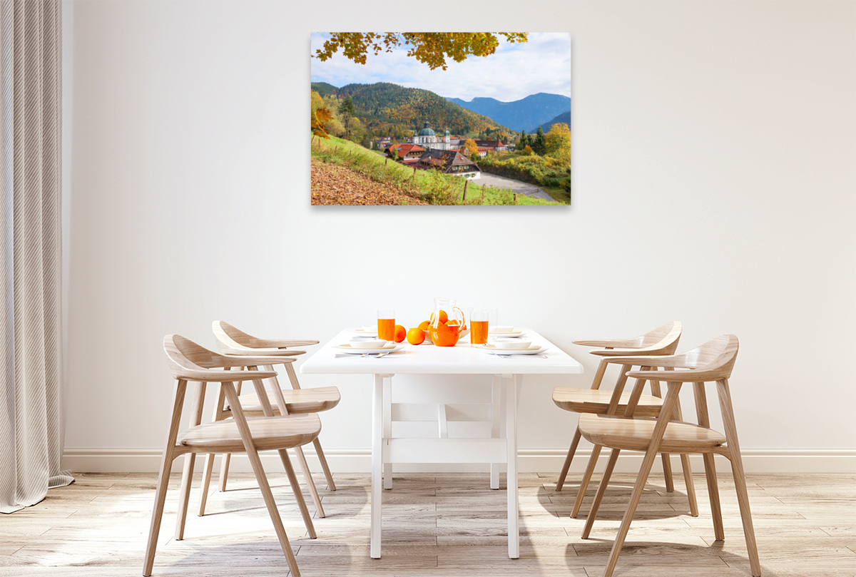 Herbstlandschaft Kloster Ettal in Oberbayern