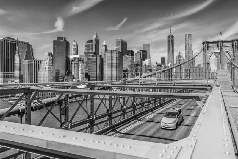 BROOKLYN BRIDGE Blick auf Manhattan