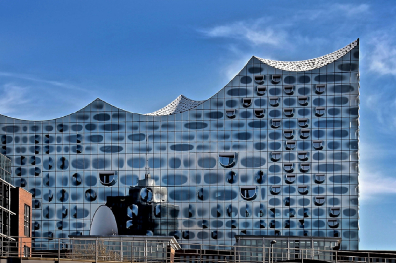 Elbphilharmonie Fassadenspiegelung