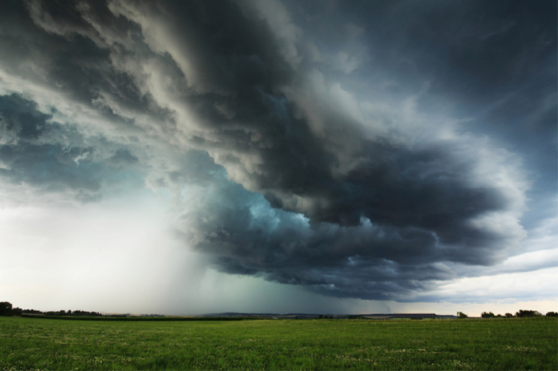 Aufziehendes Hagelunwetter