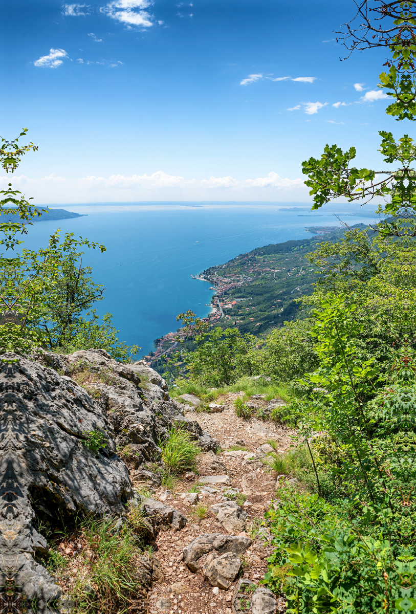 Wanderweg Sasso mit Gardaseeblick