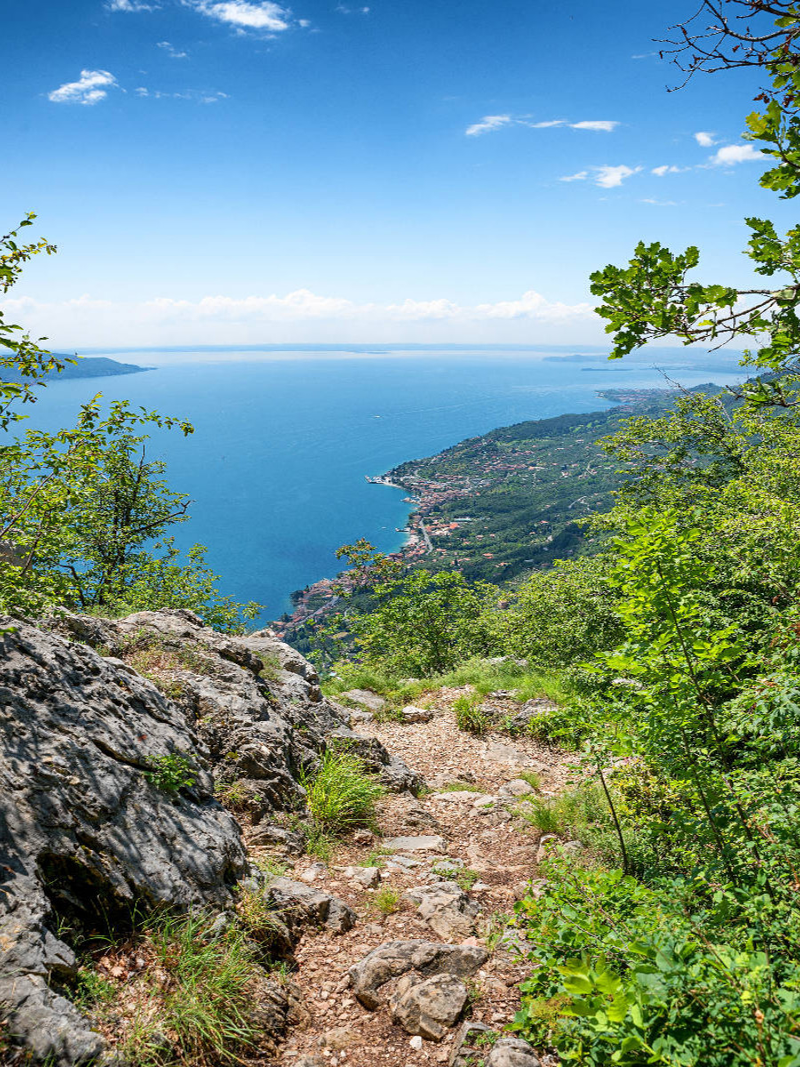 Wanderweg Sasso mit Gardaseeblick