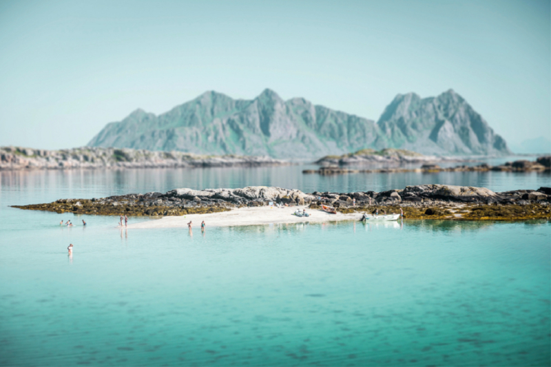 Badespass auf den Lofoten