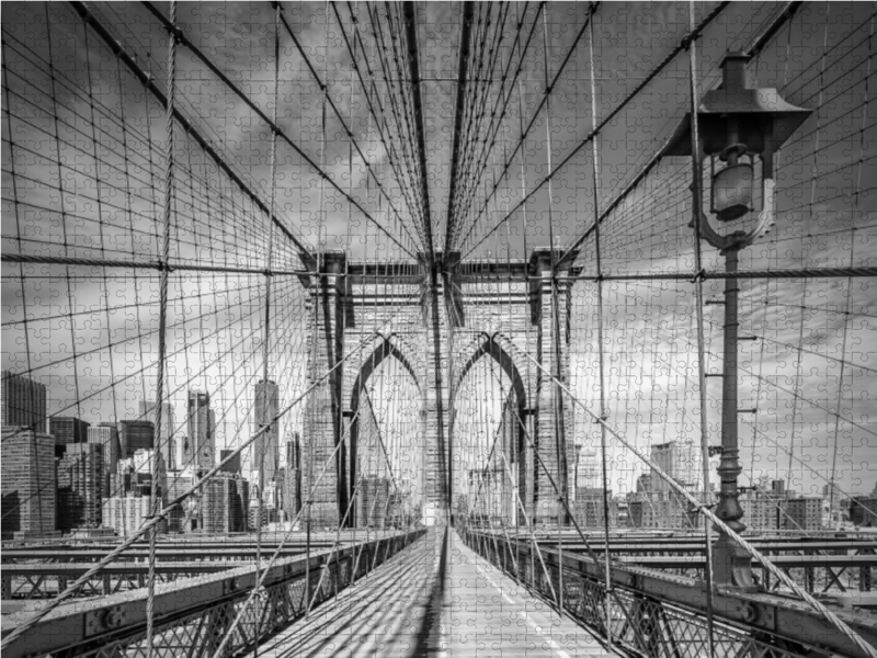 NEW YORK CITY Brooklyn Bridge Monochrom