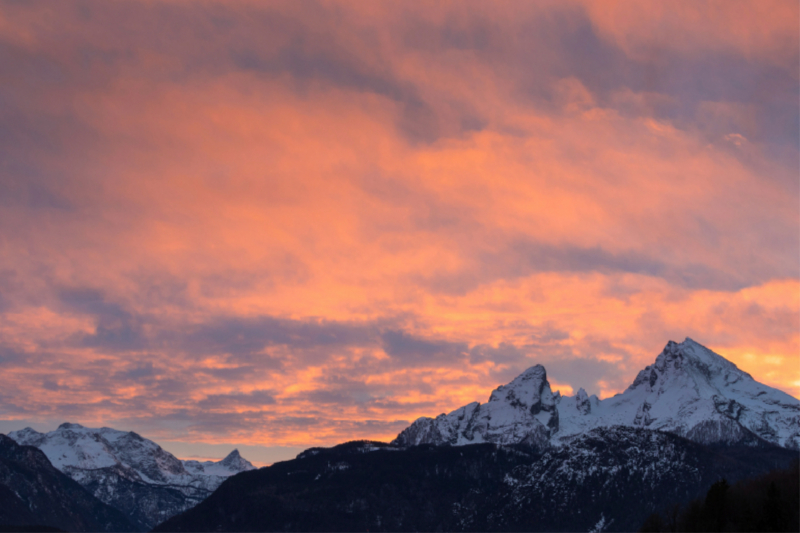 Sonnenuntergang am Watzmann