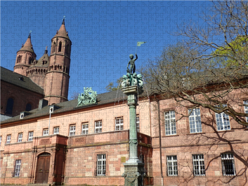 Der Schlossparkbrunnen in Worms