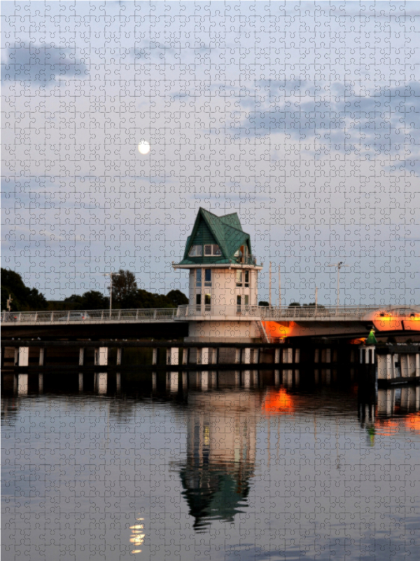 Schleibrücke in Kappeln zur blauen Stunde