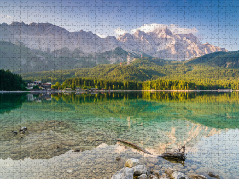 Eibsee mit Zugspitze am Morgen