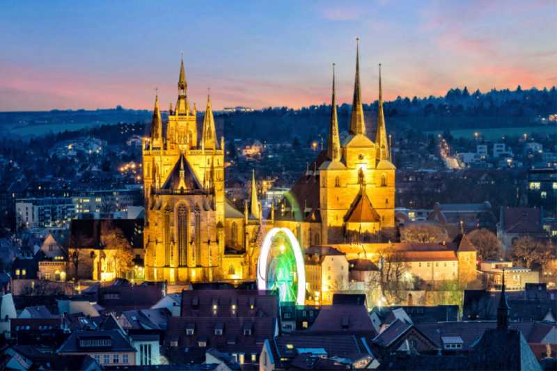 Erfurt. Dom St. Marien und Serveri-Kirche