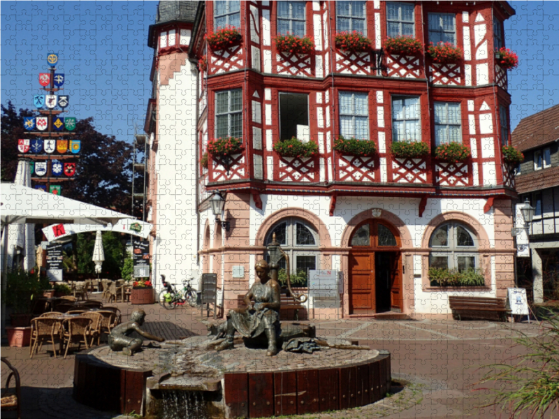 Am Marktplatz von Lorsch an der Bergstraße