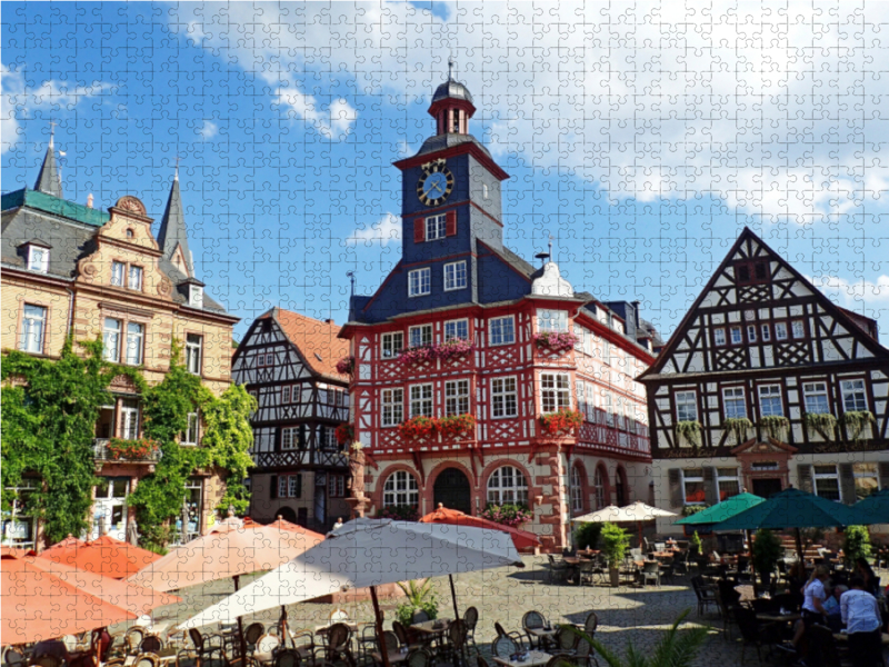 Der Marktplatz in Heppenheim an der Bergstraße