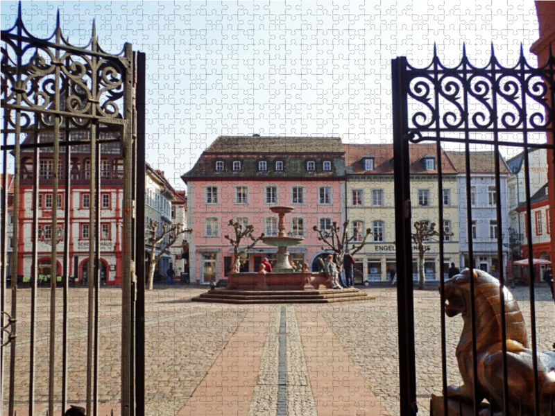 Blick über den Marktplatz in Neustadt an der Weinstraße