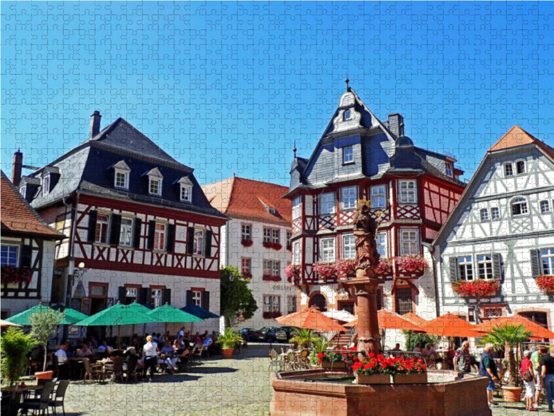 Auf dem Marktplatz in Heppenheim an der Bergstarße