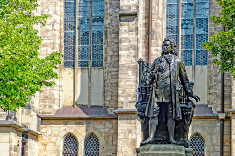 Leipzig Bach-Denkmal bei der Thomaskirche