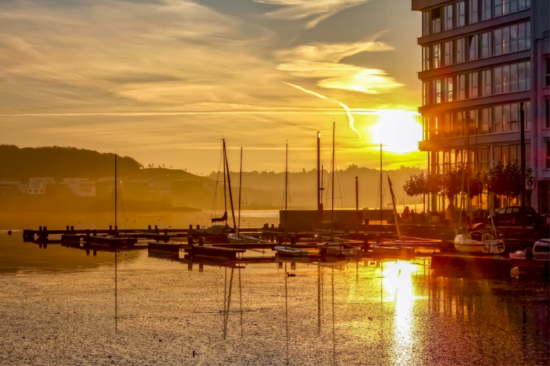 Dortmund Phoenix See Abendlicht