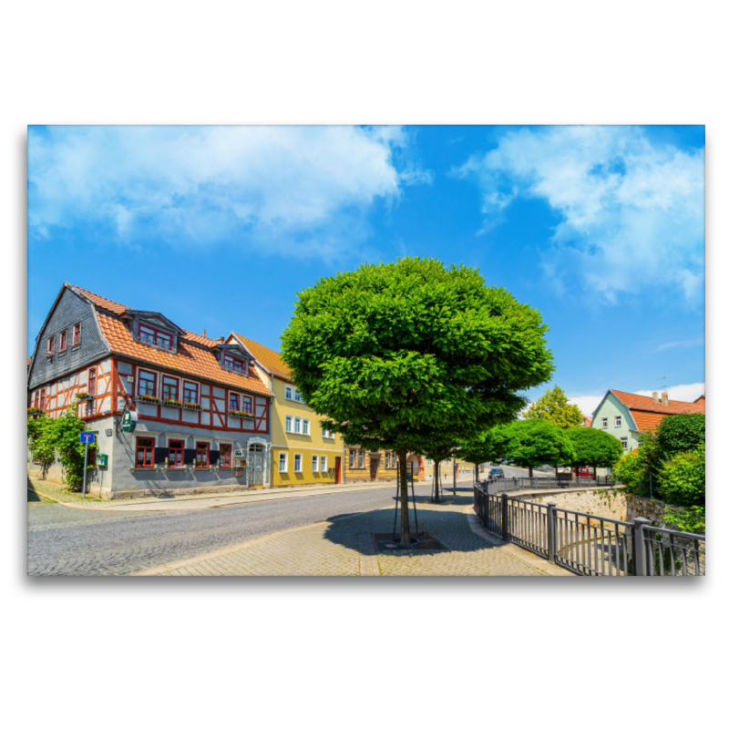 Mühlhäuser Straße mit Blick zum Restaurant 'Zur Weintraube'