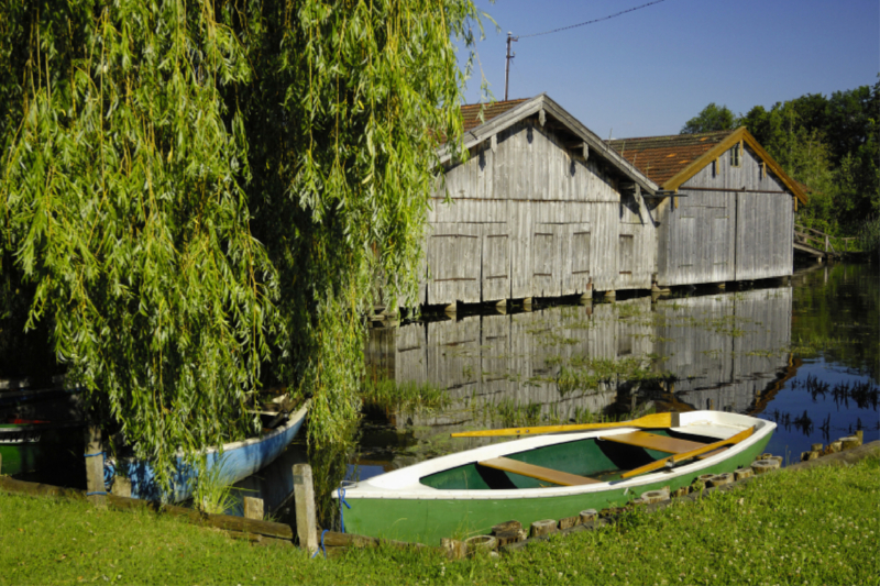 Bootshäuser am Staffelsee bei Murnau