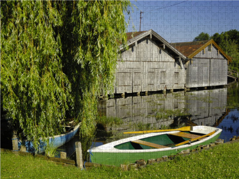 Bootshäuser am Staffelsee bei Murnau