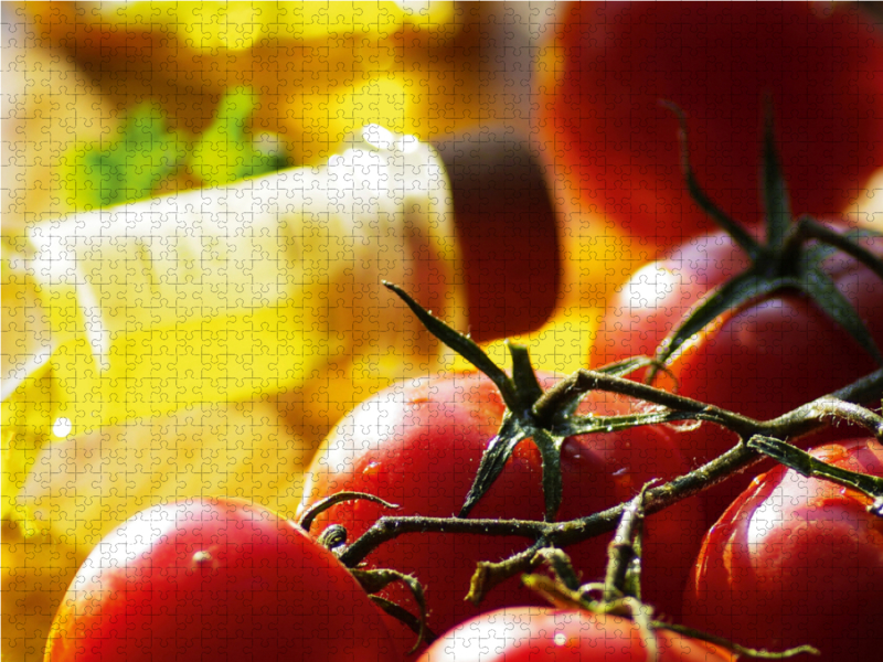 Wunderbar frische Tomaten an Olivenöl